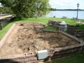 The dirt was compacted to provide a good base for the layout.